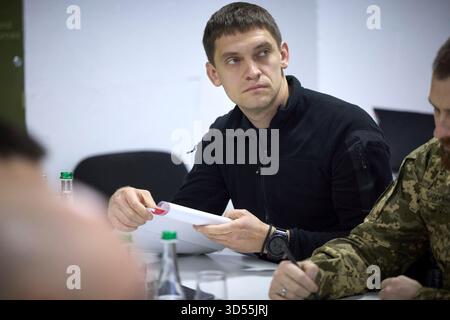 Zaporizhzhia, Ukraine. 13th Nov, 2025. Zaporizhzhia Governor Ivan Fedorov listens during a briefing on the operations in the Rivnopyllia and Pokrovsk sectors November 13, 2025, in Zaporizhzhia, Ukraine. Credit: Ukraine Presidency/Ukrainian Presidential Press Office/Alamy Live News Stock Photo