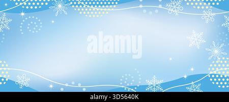 Seamless Abstract Winter Background With Snowflakes. Vector Illustration. Horizontally Repeatable. Stock Vector