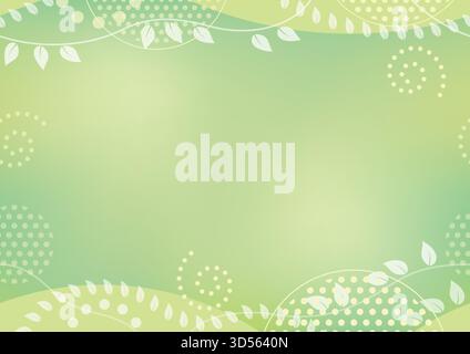 Seamless Abstract Leafy Background With Text Space, Vector Illustration. Horizontally Repeatable. Stock Vector