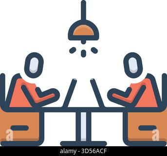 Icon for co working spaces, co working Stock Vector