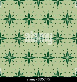 Green Seamless Leaf Background Vector Stock Vector