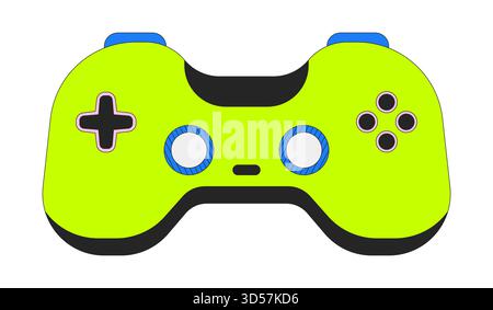 Stylized retro game controller 2D cartoon object Stock Vector