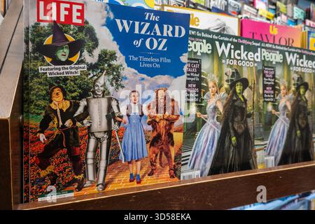 Barnes & Noble Booksellers on Fifth Avenue in New York City has a large selection of magazines, USA  2025 Stock Photo