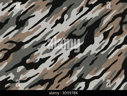 Abstract Desert camouflage pattern background. Vector illustration art backdrop Stock Vector
