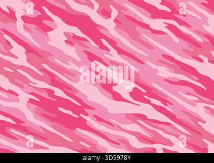 Pink camouflage pattern background. Vector illustration art backdrop Stock Vector
