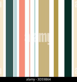 Stripes Vintage Seamless Pattern Design Stock Vector
