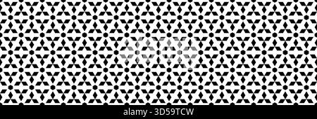 horizontal seamless of black diamond shape and hexagon design for pattern and background. Stock Vector