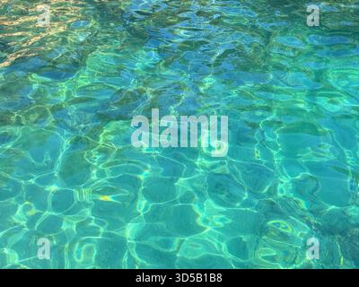 Clean sea with turquoise emerald coloured water I Stock Photo