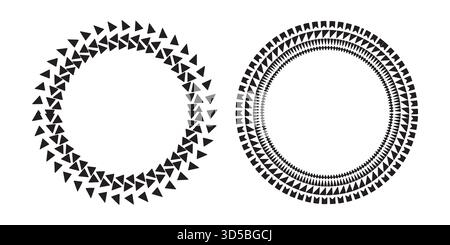 Ornamental Frame Designs of Geometric Shapes for Invitation and Decoration Stock Vector