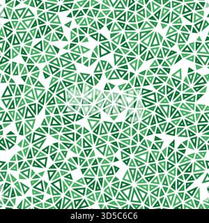 Vector seamless pattern. Tiny triangles size. Monotone style. Geometric shapes outlined. Repeatable pattern. Fresh Foliage. Trending vector tiles. Stock Vector