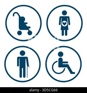Human figures icon. Diverse people set. Social symbol Vector. Simple outline silhouette. EPS 10. Stock Vector