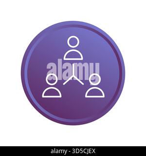 People network icon. Organizational chart symbol. Team structure Vector. Social connection diagram. EPS 10. Stock Vector