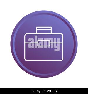 Business briefcase icon. Professional work symbol. Corporate success Vector. Gradient color element. EPS 10. Stock Vector