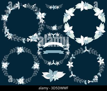 Botanical blue flower copy space on a peach phone background vector ...