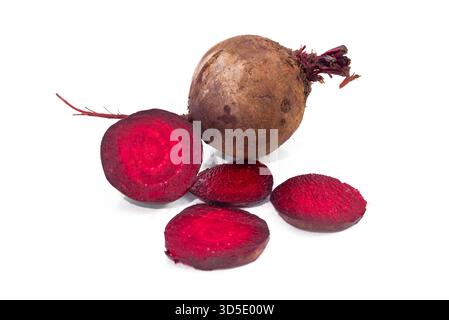 Slice of beetroot isolated on white background Stock Photo