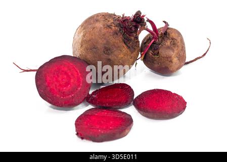 Slice of beetroot isolated on white background Stock Photo