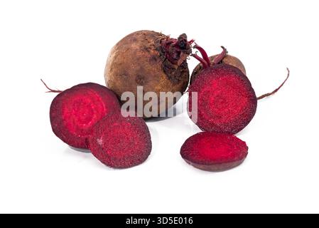 Slice of beetroot isolated on white background Stock Photo