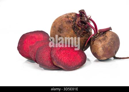 Slice of beetroot isolated on white background Stock Photo