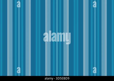 Striking textile background with vertical stripes of varying widths in shades of blue. Perfect for patterns, design, or backgrounds. Versatile. Stock Vector