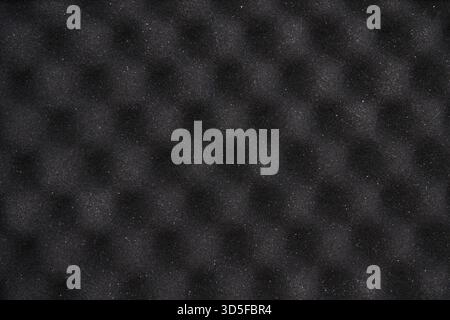 Foam sound protect wall texture. Audio recording background. Pyramid shape sponge waves. Soundproof professional detail. Music album mastering. Rubber Stock Photo