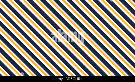 Gift wrapping paper blue and yellow diagonal stripes background, vector illustration Stock Vector