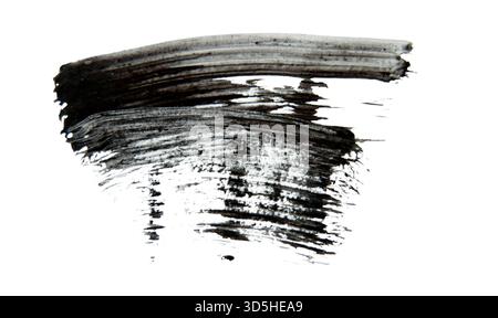 Black brush strokes on white. Grungy brush strokes Stock Photo