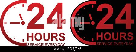 24 Hours Service Available Everyday Stock Vector