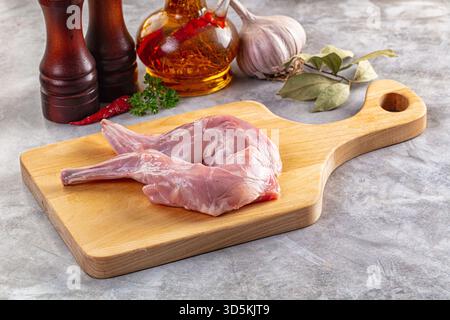 Raw fresh rabbit legs for cooking Stock Photo