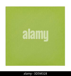 Top view of closed front side from square apple green envelope. Isolated on a white background, Netherlands Stock Photo