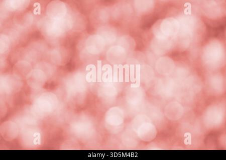 Bokeh circle with pink sparkles background. Red glitter backdrop. texture. New year luxury snow. Copyspace. Shimmer confetti wallpaper. Dreamy shiny d Stock Photo