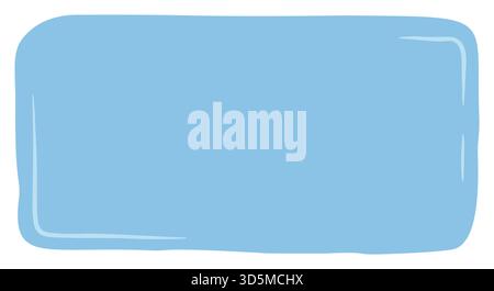 Blue Squiggle Hand Drawn Sticker Patch Stock Vector