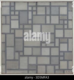 Composition with Gridwork VII, 1919 by Piet Mondrian Stock Vector