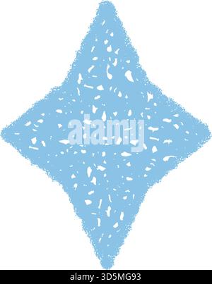Blue Chalk Sketch Firework Star Symbol Stock Vector