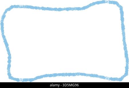 Crayon Squiggle Rectangle Quote Frame Stock Vector