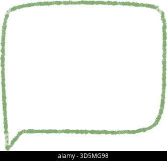 Hand Drawn Crayon Fluid Speech Balloon Stock Vector
