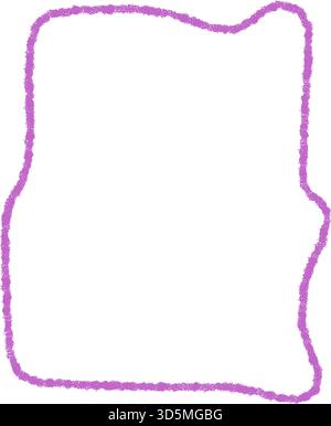 Organic Wavy Crayon Text Frame Stock Vector