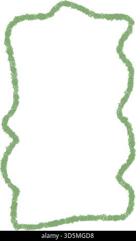 Wavy Crayon Outline Fluid Quote Box Stock Vector