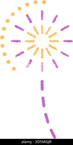 Chalk Firework Pattern With Festive Spark Stock Vector
