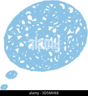 Blue Pastel Speech Bubble Sketch Stock Vector