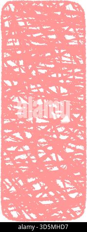 Pink Pastel Crayon Scribble Rectangle Frame Stock Vector