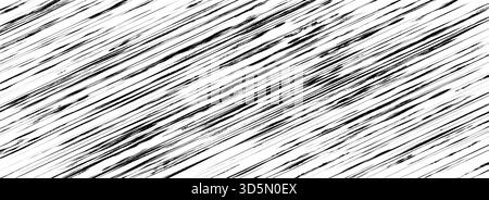 Seamless diagonal scratch texture background. Old grunge brush strokes wallpaper. Distress etched lines surface overlay. Black and white rough slanted stripe backdrop. Vector weathered pattern Stock Vector