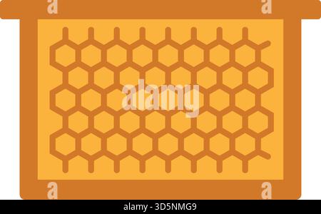 A rectangular storage bin featuring a honeycomb mesh panel ideal for home organization or office shelves Stock Vector