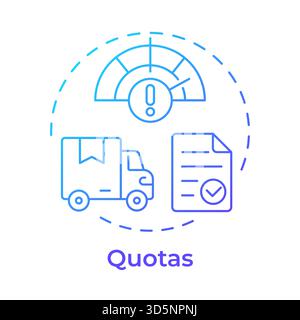 Supply chain management blue gradient concept icon Stock Vector Image ...