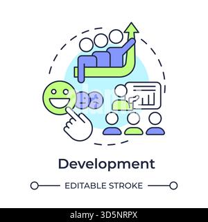 Development multi color concept icon Stock Vector