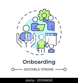 Onboarding multi color concept icon Stock Vector