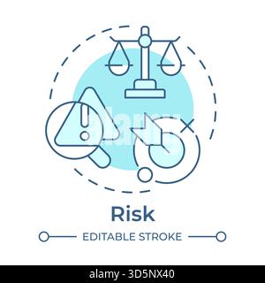 Risk soft blue concept icon Stock Vector