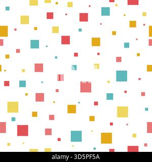 Abstract Square Colorful Seamless Pattern Design Stock Vector