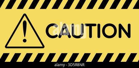 Yellow caution tape seamless pattern Stock Vector