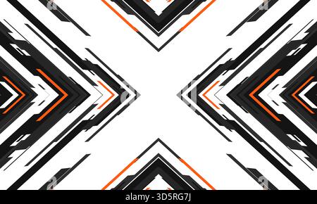 Black and orange abstract tech arrows flyer background. Vector ...