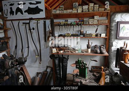 Ryedale Folk Museum, Cobbler's shop, North York moors, Yorkshire Stock Photo